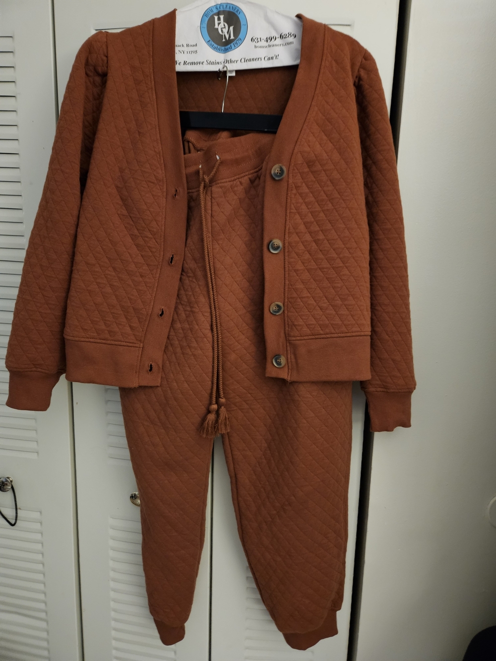Quilted Rust Women's Jogger Set - Unbranded
